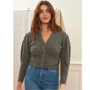 Rouje grey cardigan - wool size 36